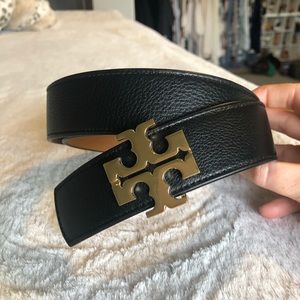 Tory Burch black leather belt